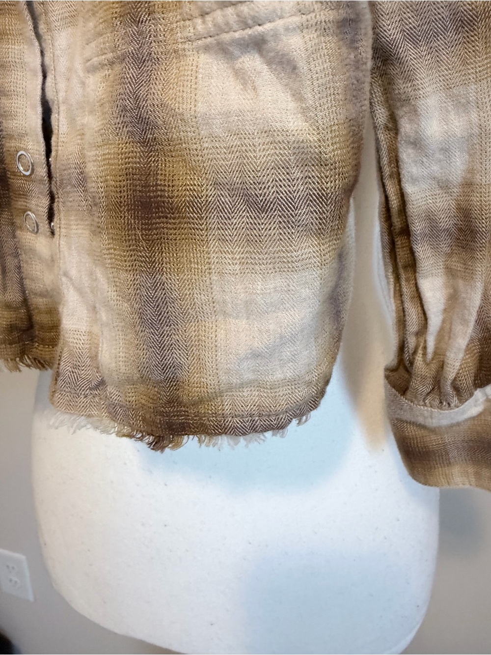 Zara girls button down plaid long sleeve shirt size 8-9 - Picture 5 of 9